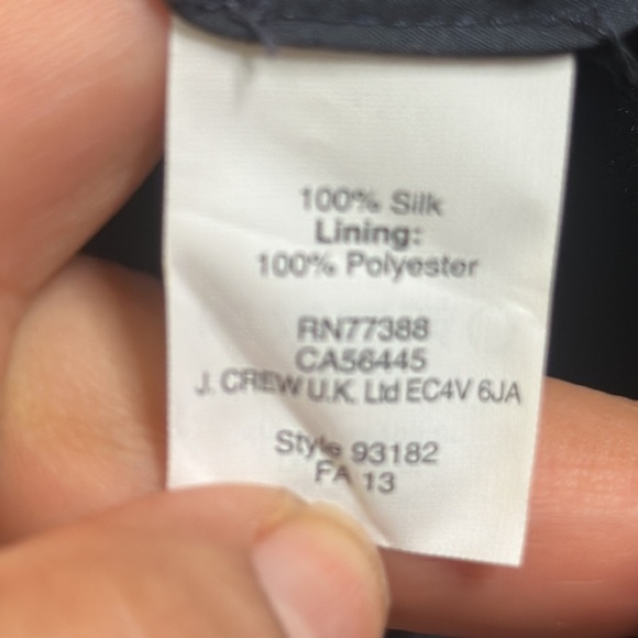 J crew navy blue slik maxi dress size 8p new whimsigoth - Picture 8 of 9